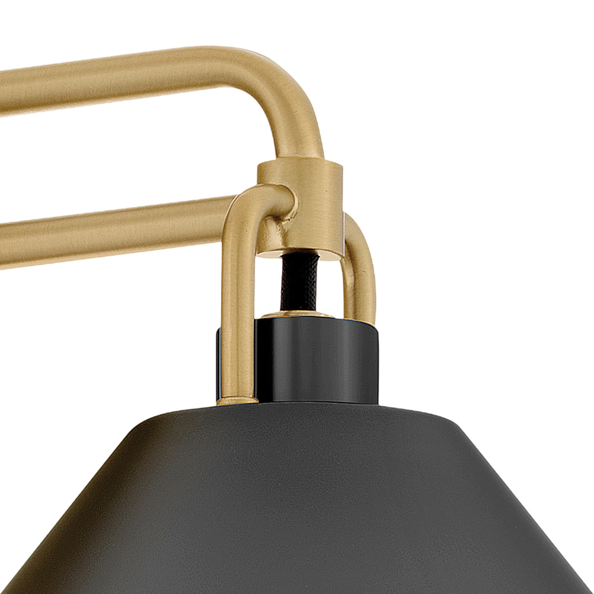 Nyra Wall Sconce 9", Satin Brass and Black