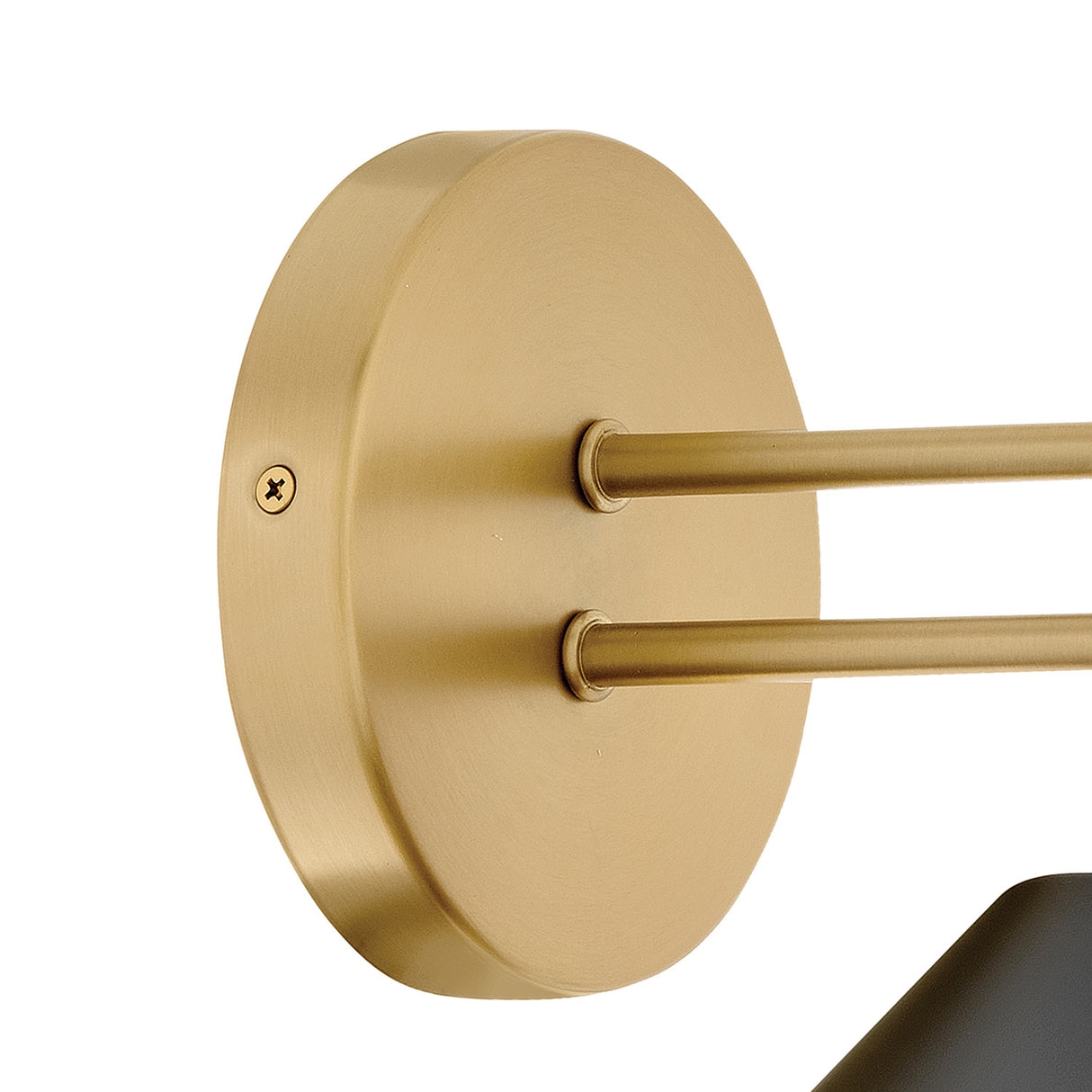 Nyra Wall Sconce 9", Satin Brass and Black