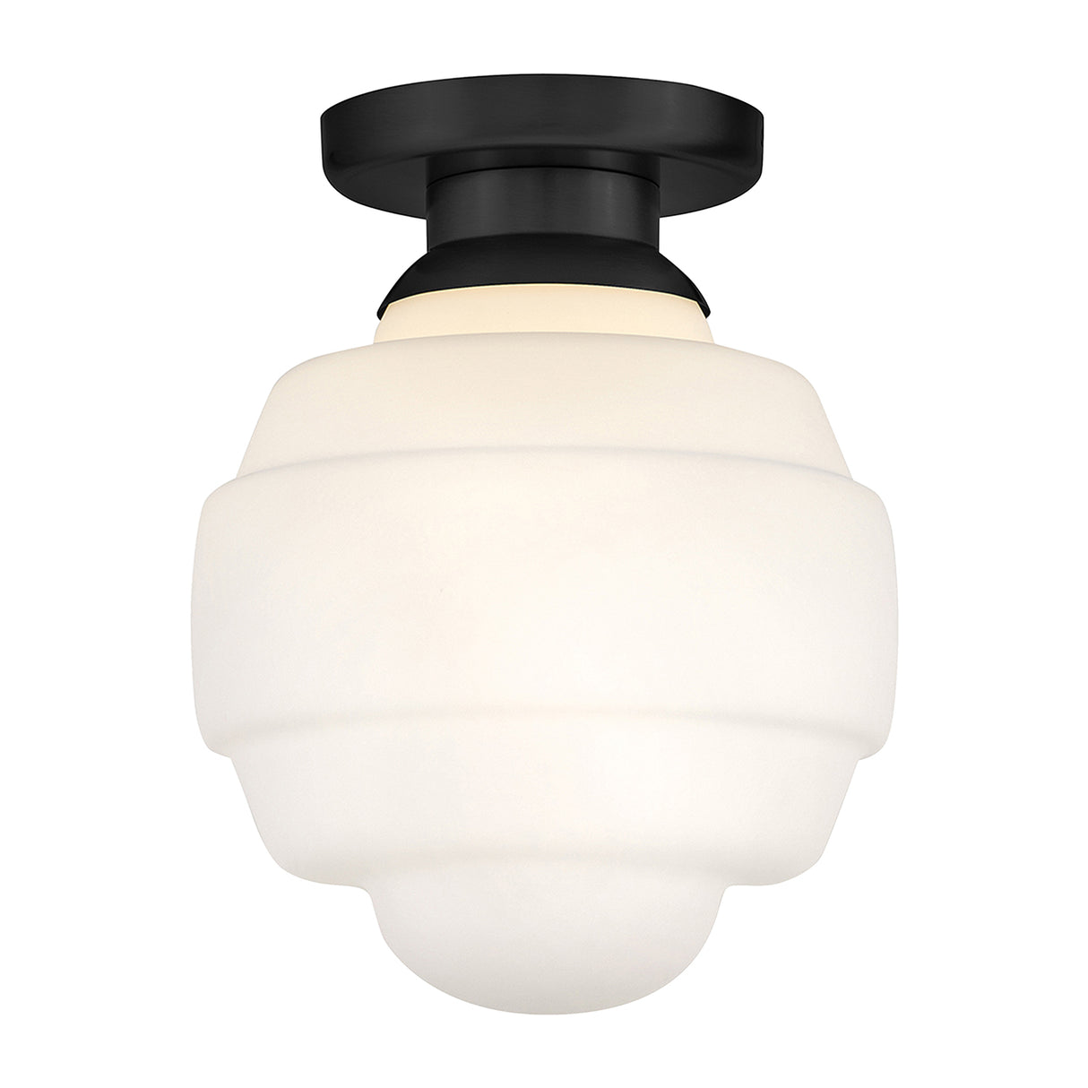 Irving Medium Flush Mount 12", Black