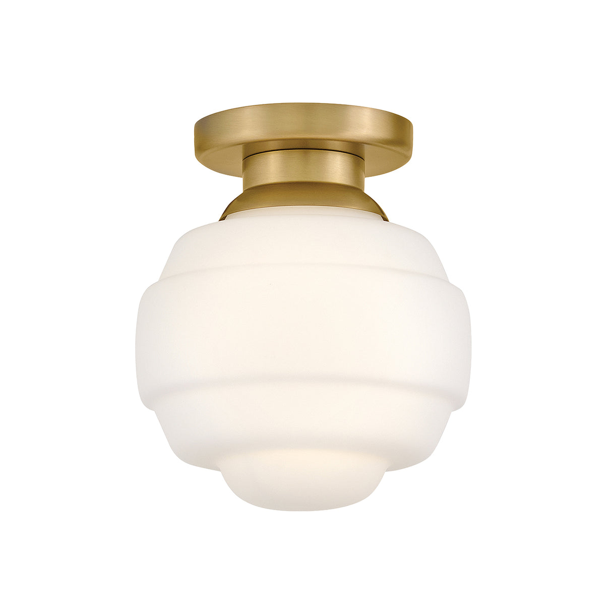 Irving Small Flush Mount 9", Satin Brass