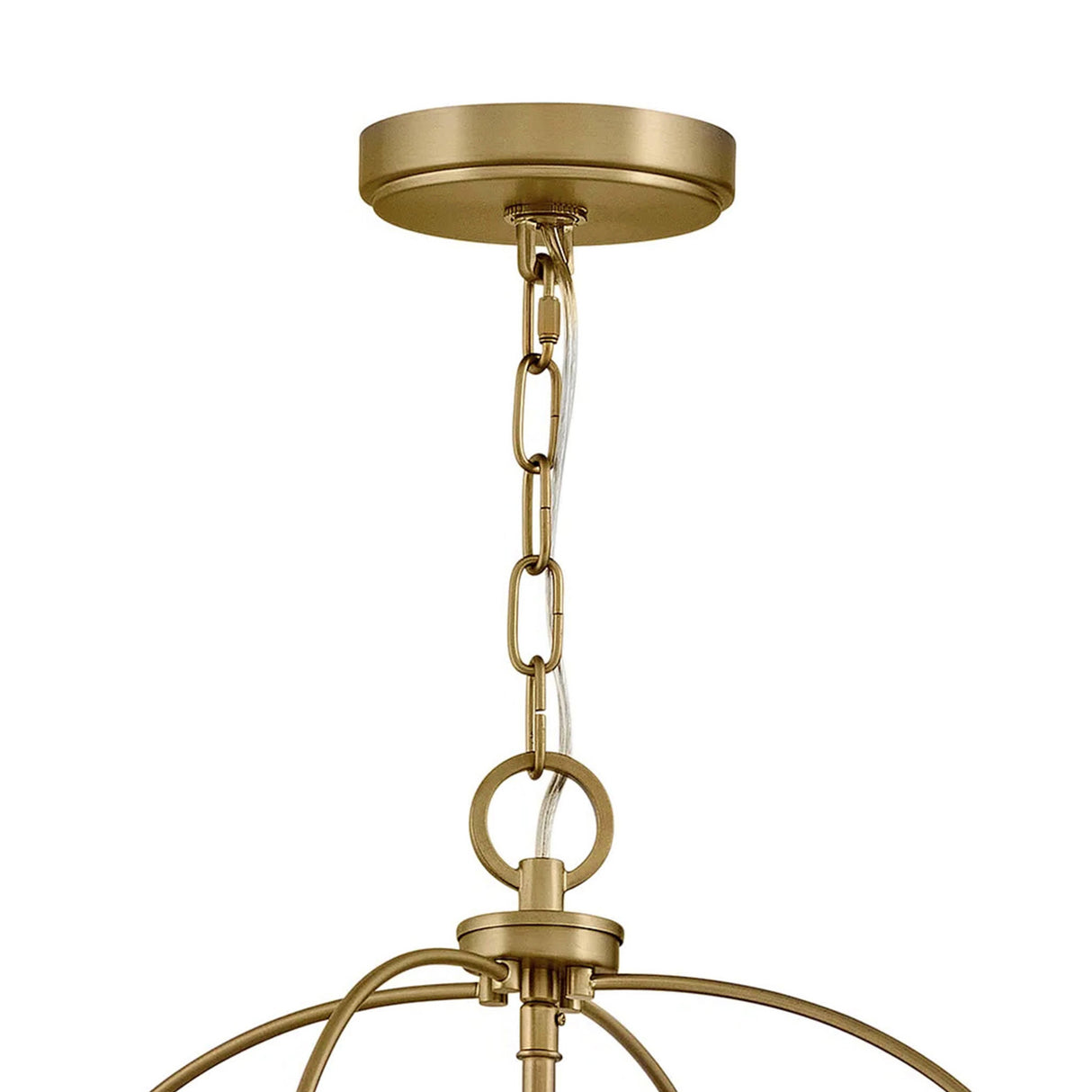 Langford Medium Lantern Pendant 12", Black and Satin Brass