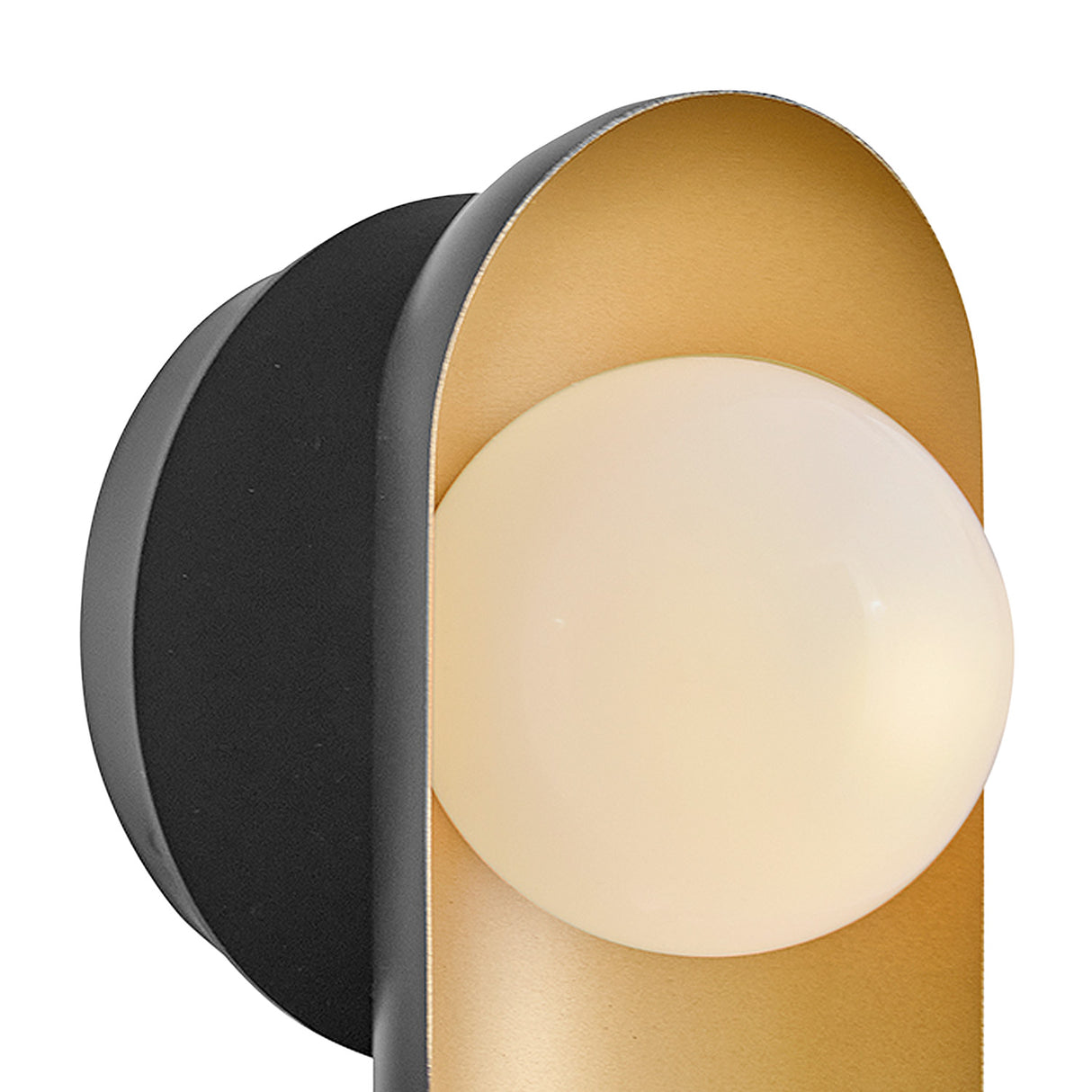 Kassidy Wall Sconce 10", Black and Satin Brass