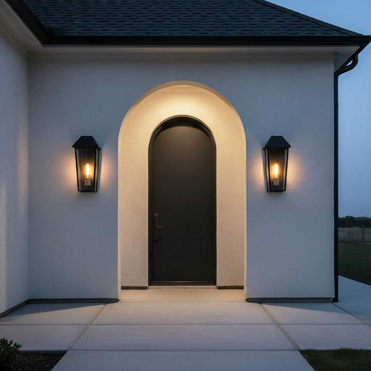 Lorimor Outdoor Wall Light, Medium 15" Black
