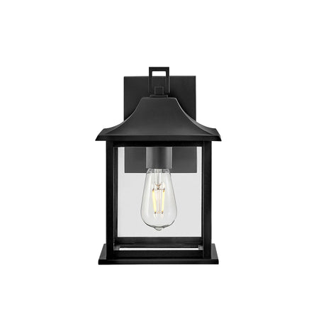 Lorraine Outdoor Wall Light, Small 12" Black