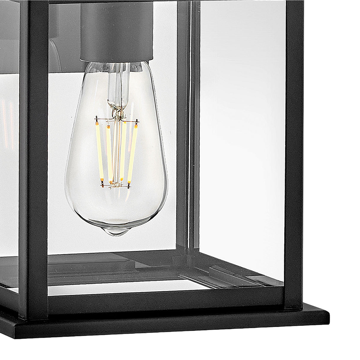 Lorraine Outdoor Wall Light, Small 12" Black