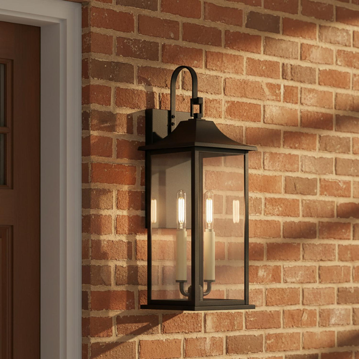 Lorraine Outdoor Wall Light, Medium 21" Black