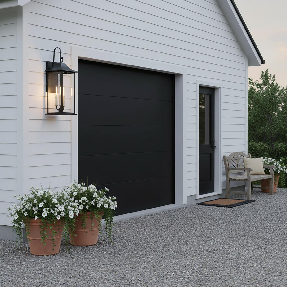 Lorraine Outdoor Wall Light, Large 26" Black