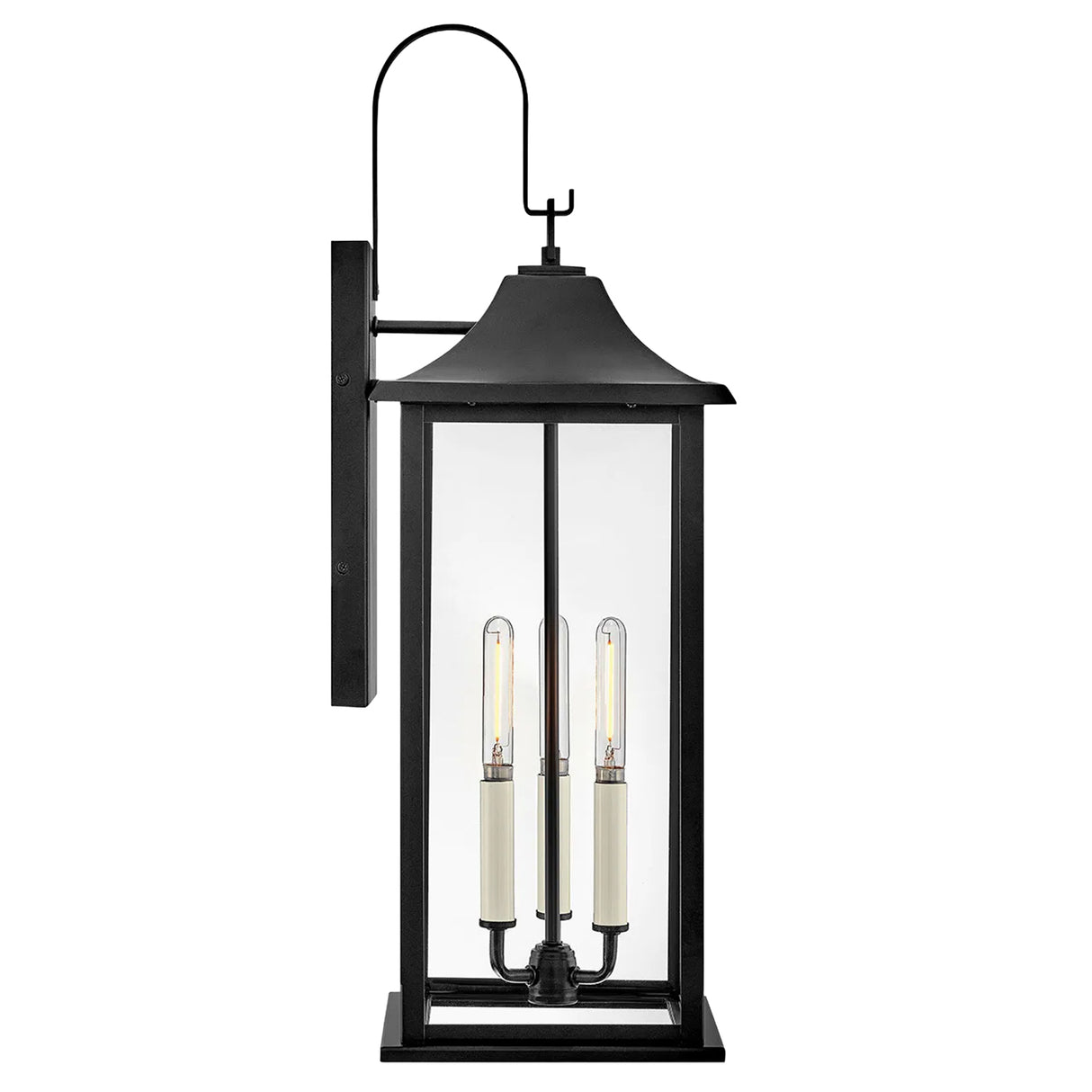 Lorraine Outdoor Wall Light, Large 26" Black