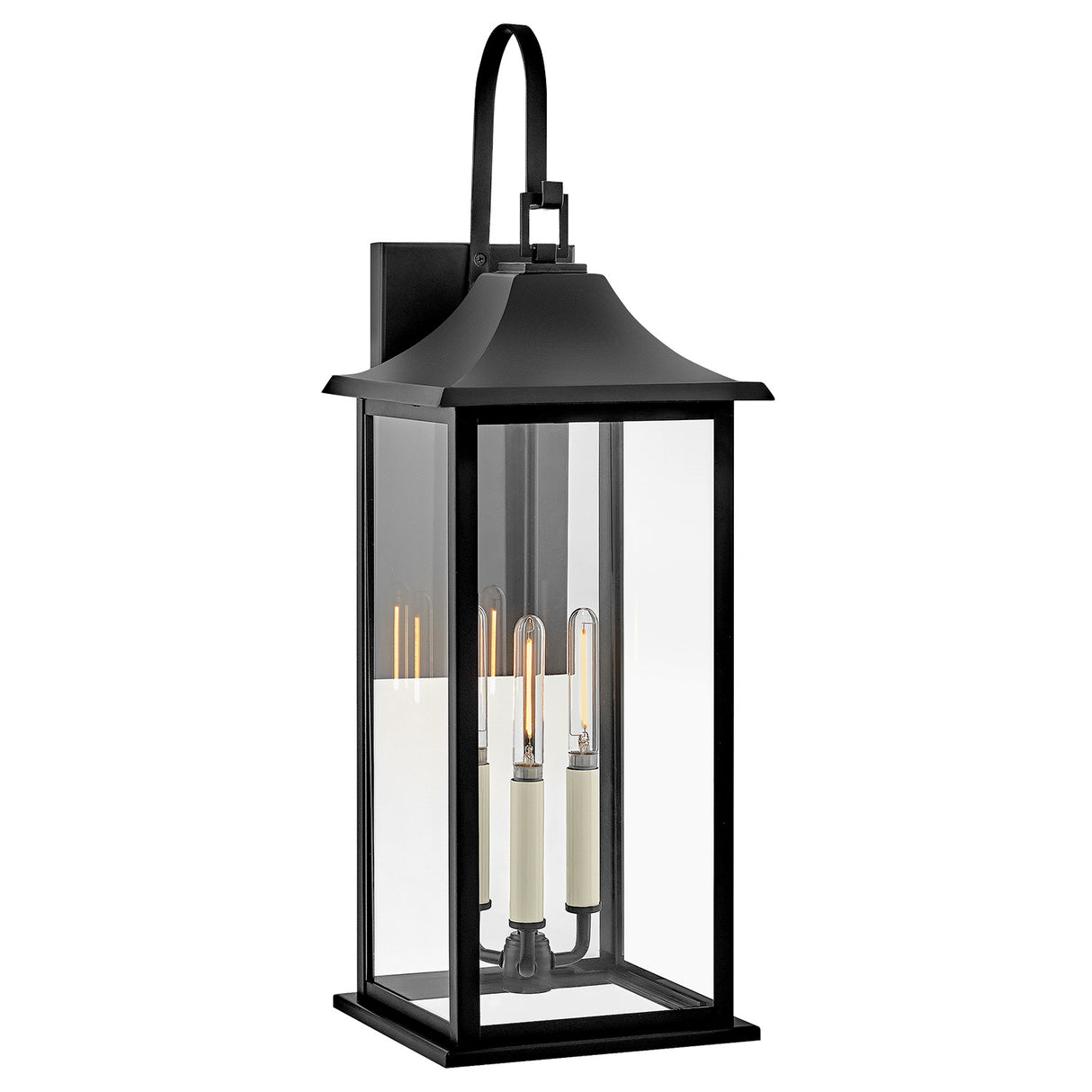 Lorraine Outdoor Wall Light, Large 26" Black