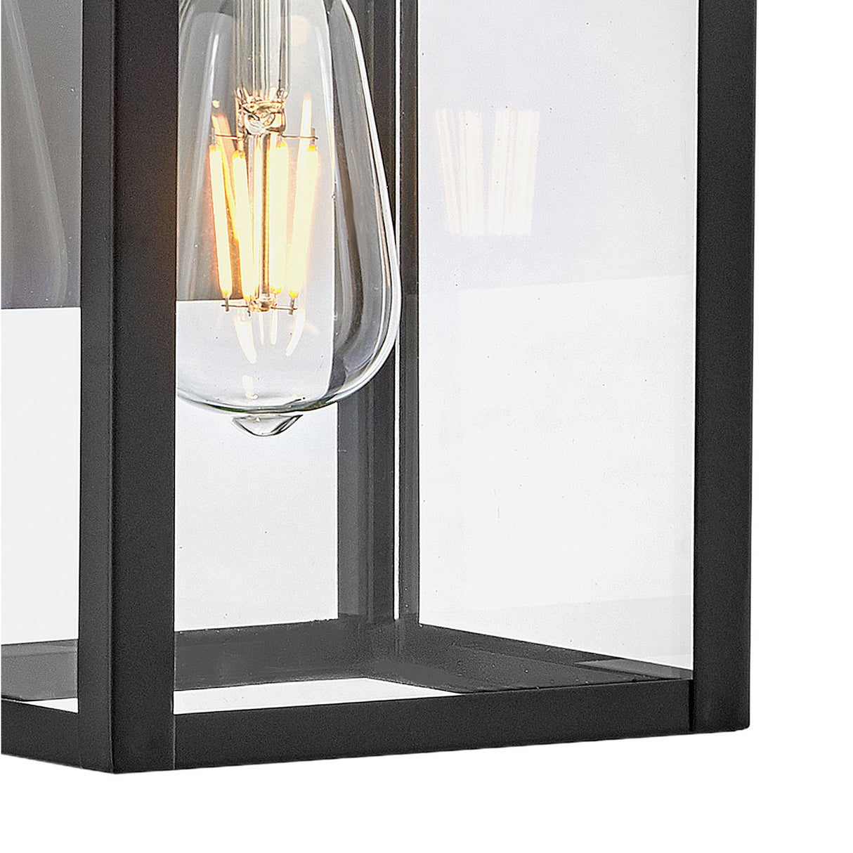 Jameson Outdoor Wall Light, Small 13" Black with Brass Accents