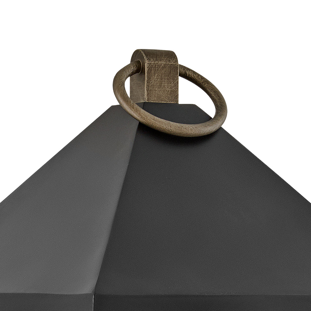 Jameson Outdoor Wall Light, Large 20" Black with Brass Accents