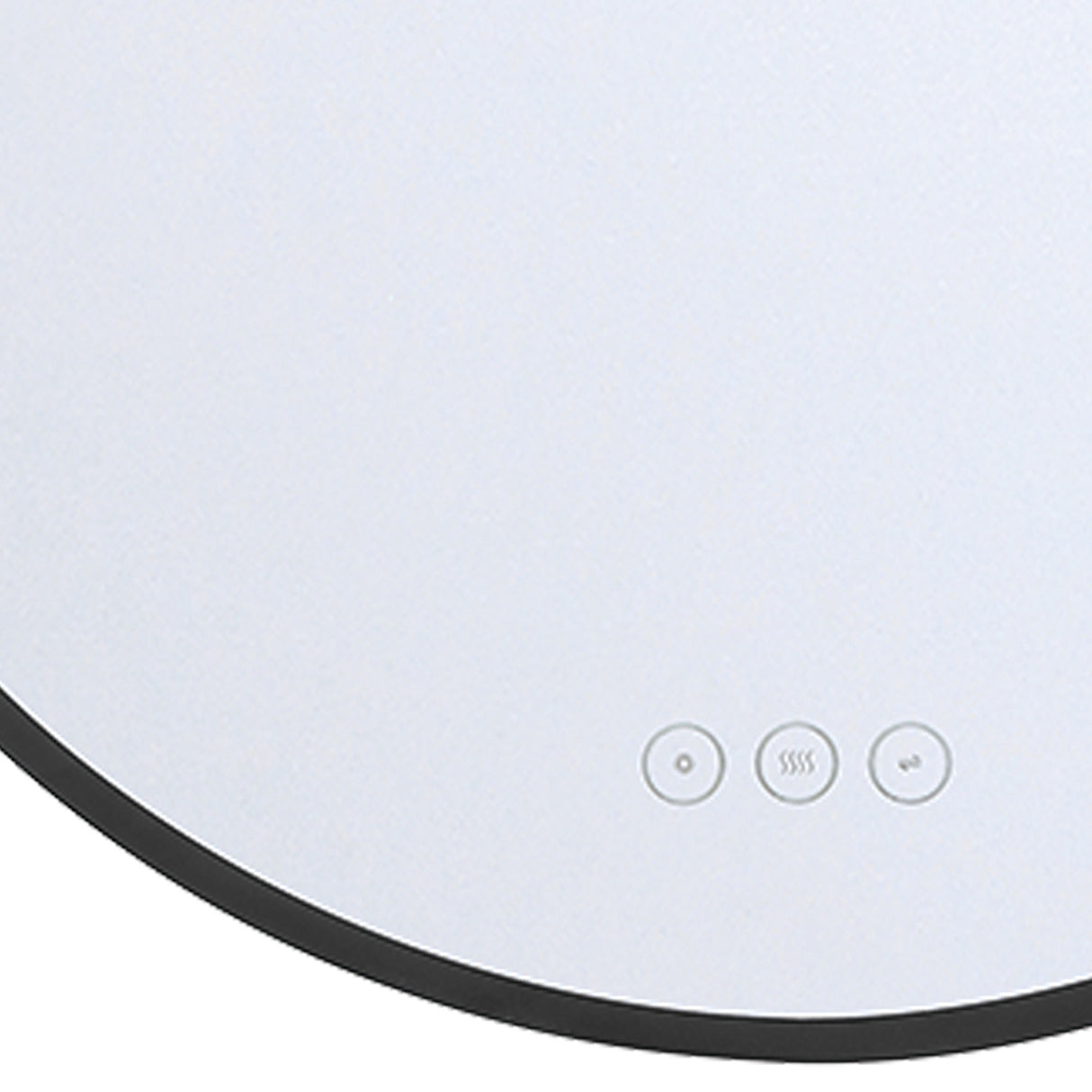 Palmer Medium LED Oval Mirror 21" x 39", Matte Black and Alabaster
