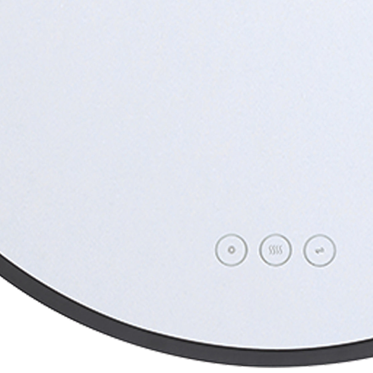 Palmer Large LED Oval Mirror 21" x 45", Matte Black and Alabaster