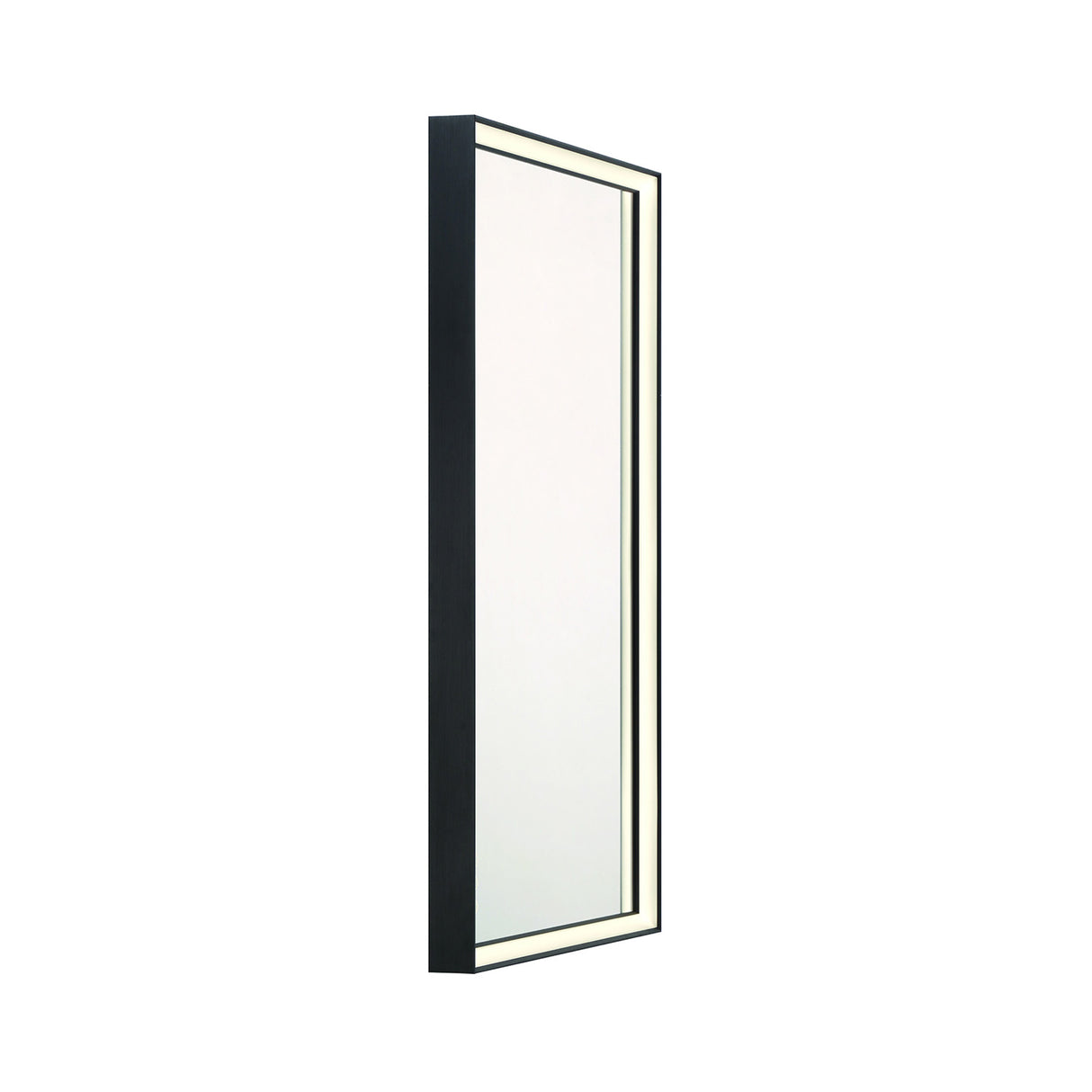 Albin Medium LED Rectangular Mirror 24" x 36", Brushed Black