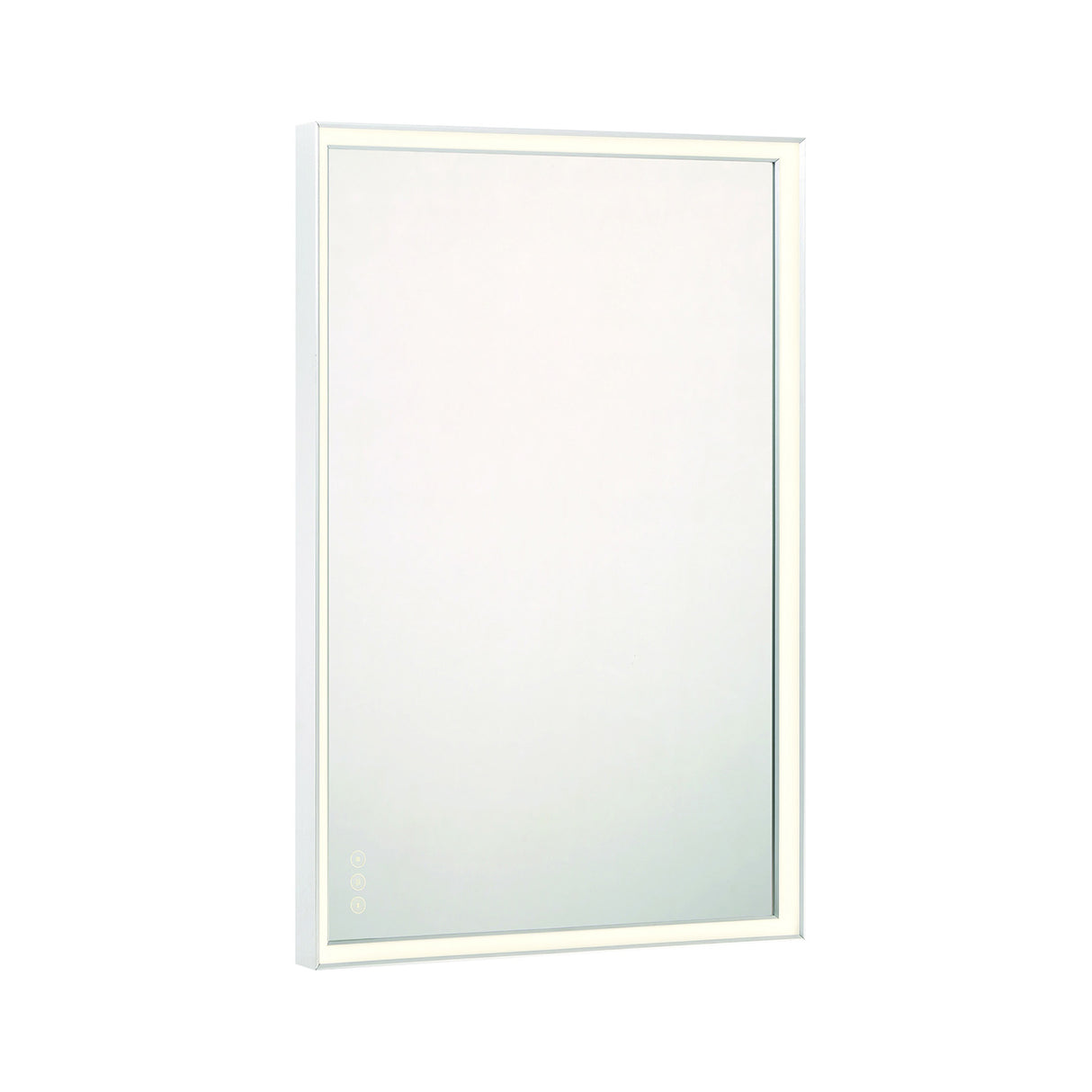 Albin Medium LED Rectangular Mirror 24" x 36", Brushed Nickel