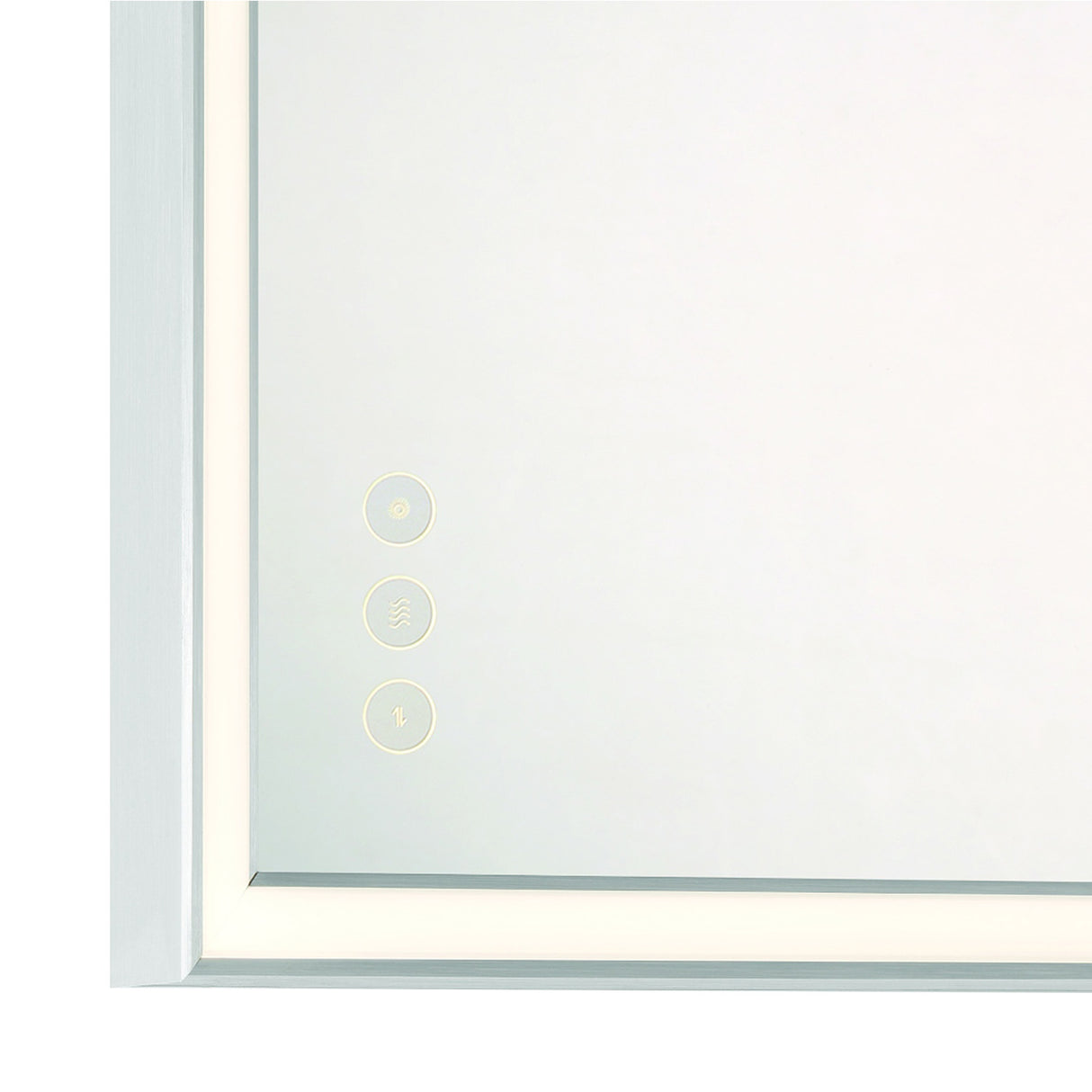 Albin Medium LED Rectangular Mirror 24" x 36", Brushed Nickel