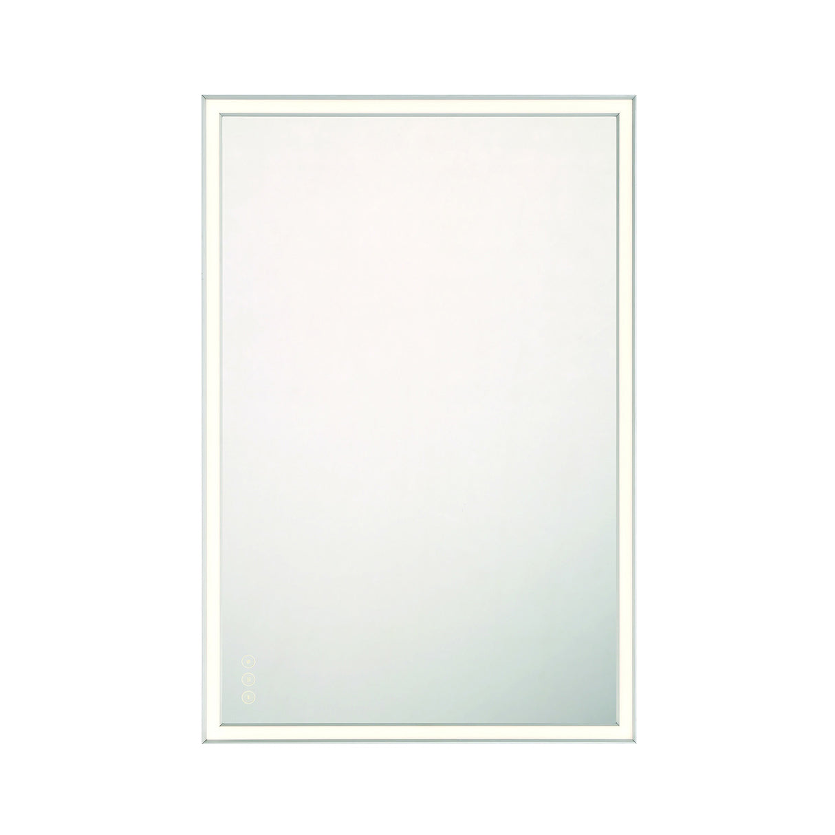 Albin Medium LED Rectangular Mirror 24" x 36", Brushed Nickel
