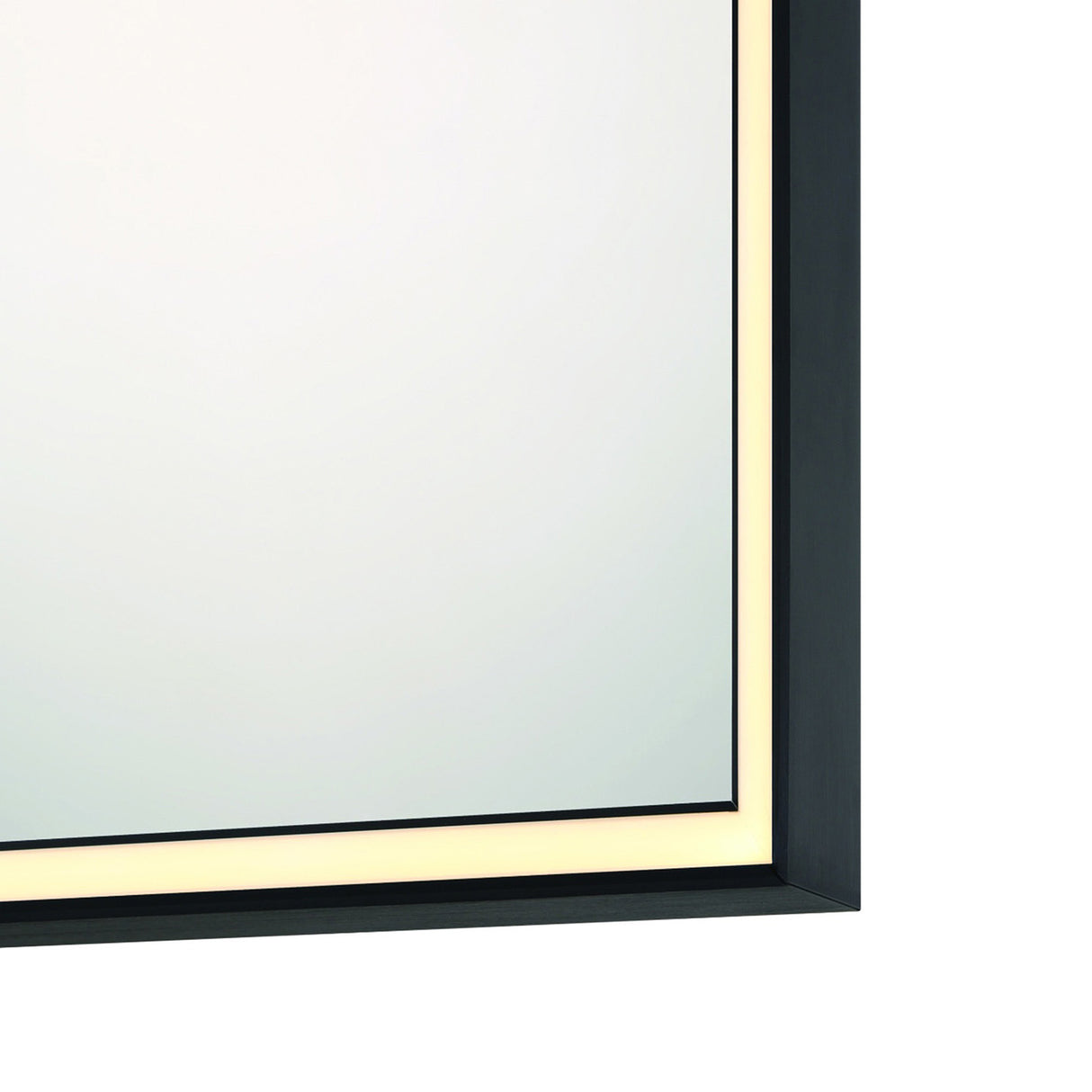 Albin Large LED Rectangular Mirror 30" x 42", Brushed Black
