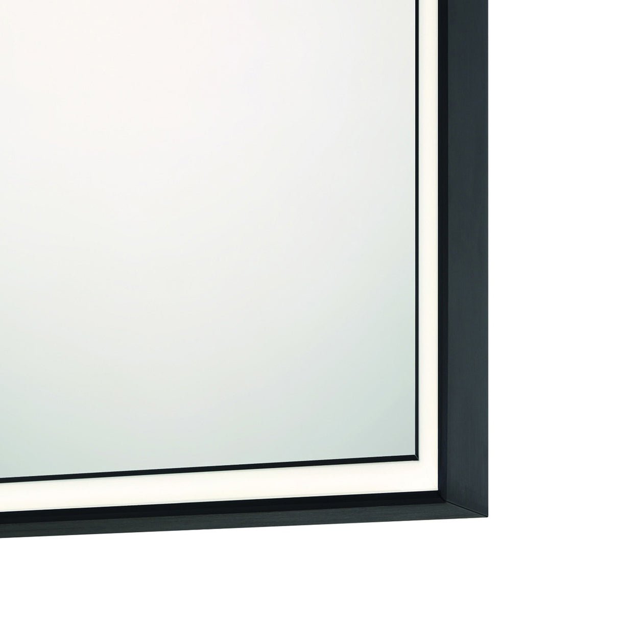 Albin Large LED Rectangular Mirror 30" x 42", Brushed Black