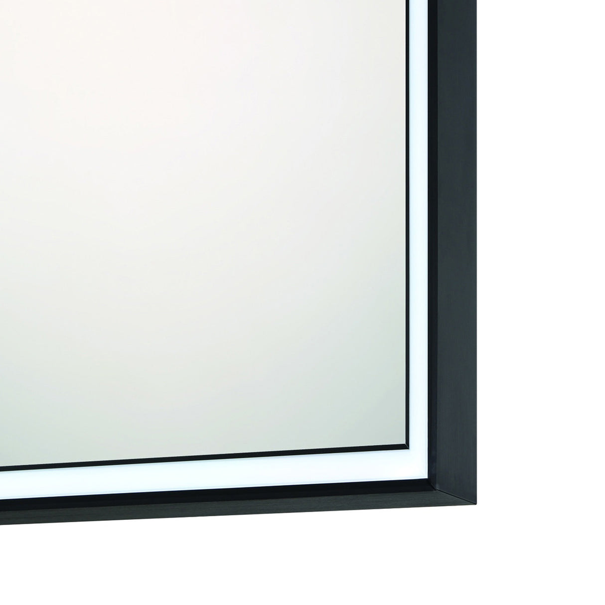 Albin Large LED Rectangular Mirror 30" x 42", Brushed Black