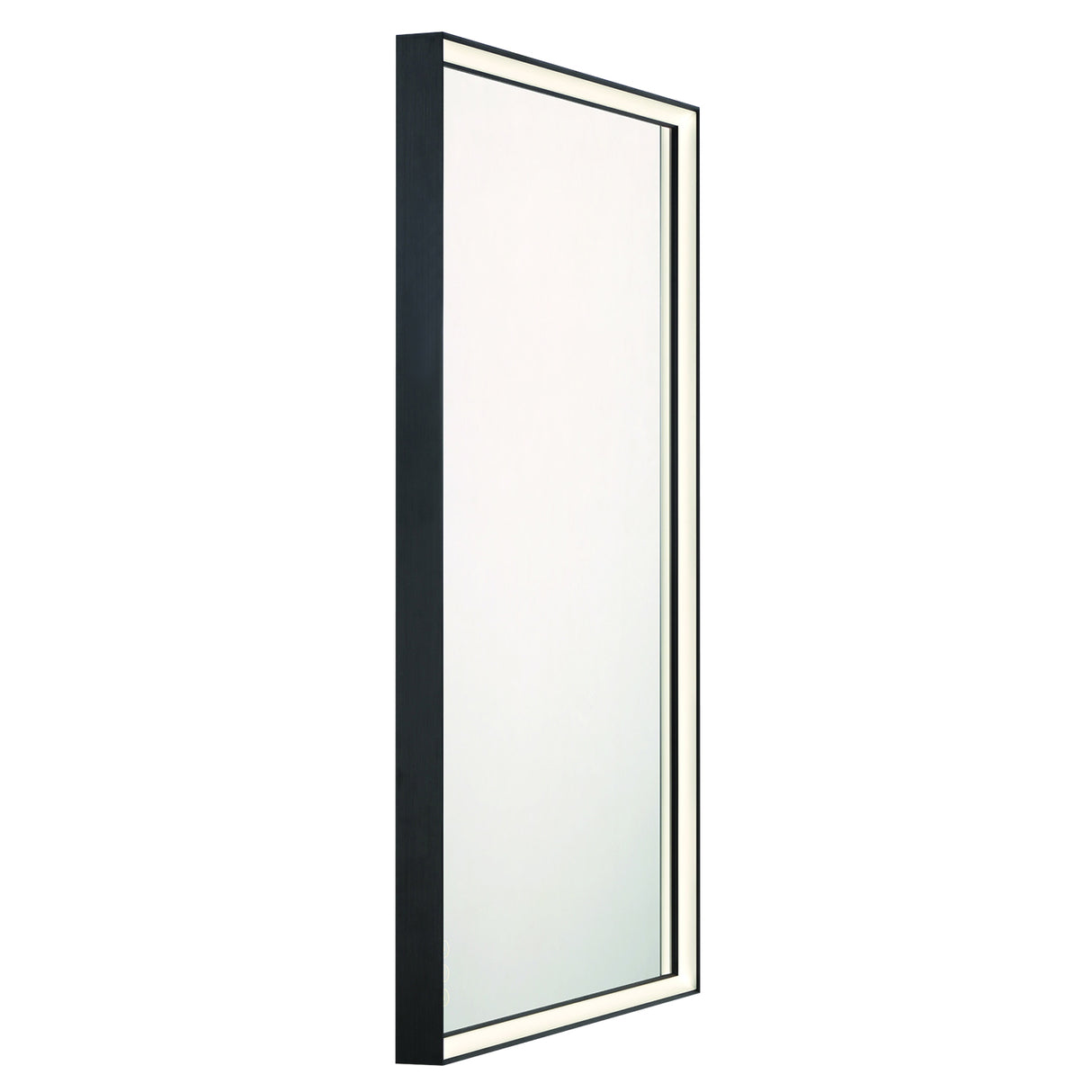 Albin Large LED Rectangular Mirror 30" x 42", Brushed Black