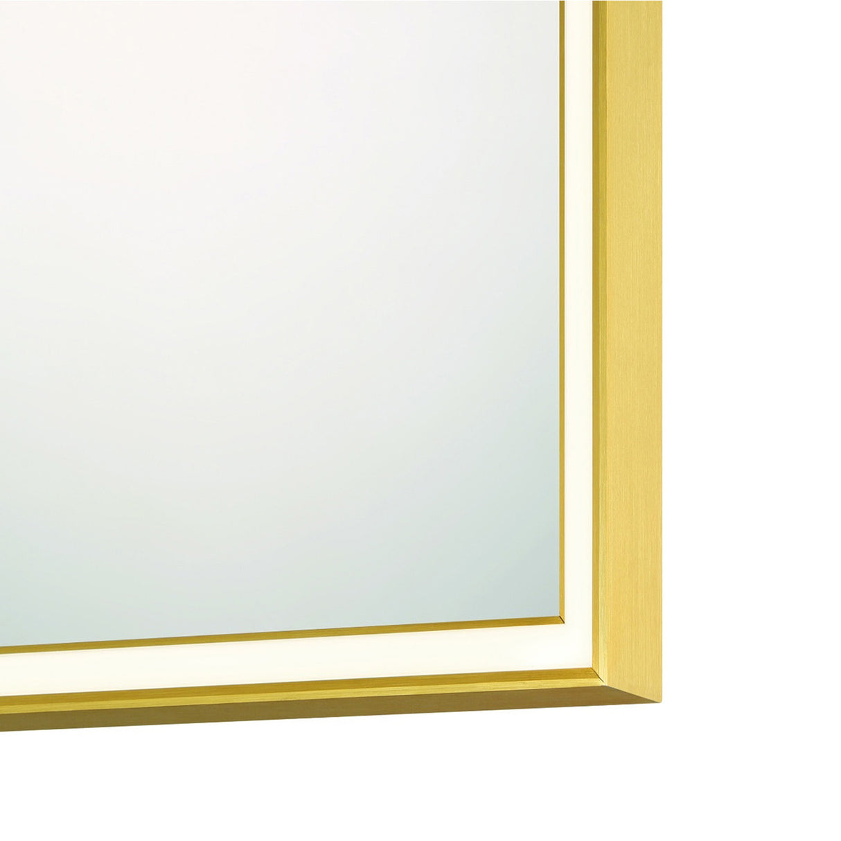 Albin Large LED Rectangular Mirror 30" x 42", Brushed Brass