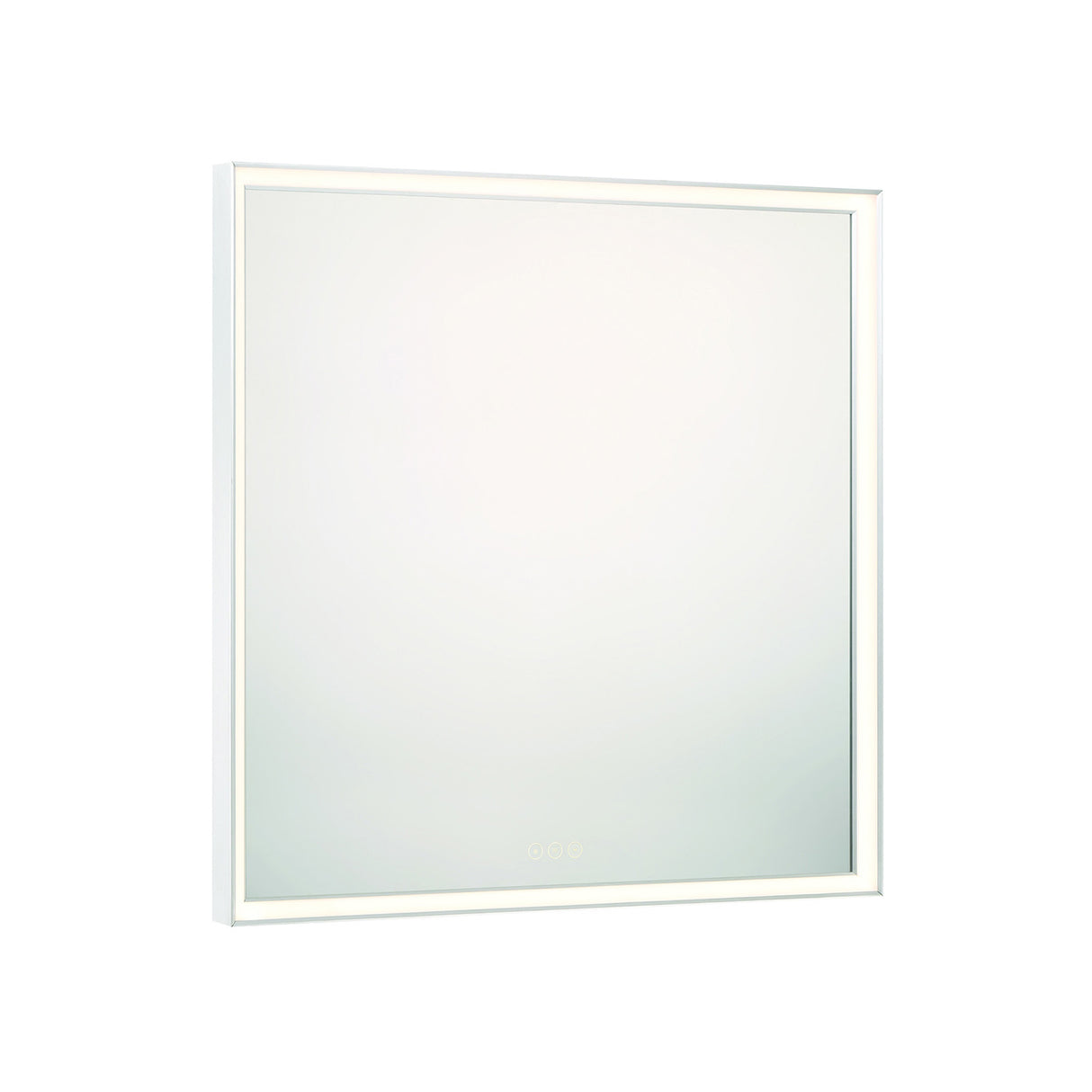 Albin Medium LED Square Mirror 32" x 32", Brushed Nickel