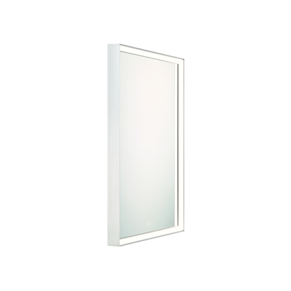 Albin Medium LED Square Mirror 32" x 32", Brushed Nickel