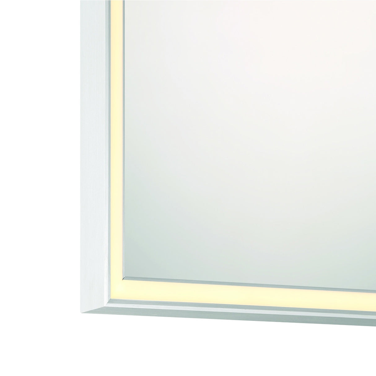 Albin Large LED Square Mirror 36" x 36", Brushed Nickel