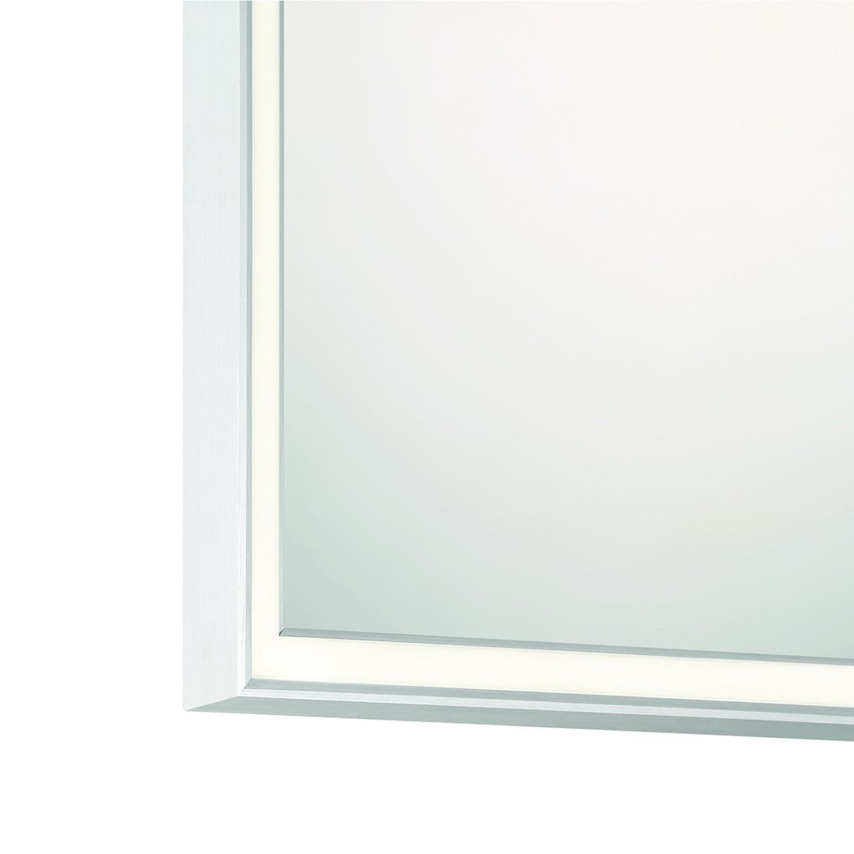 Albin Large LED Square Mirror 36" x 36", Brushed Nickel