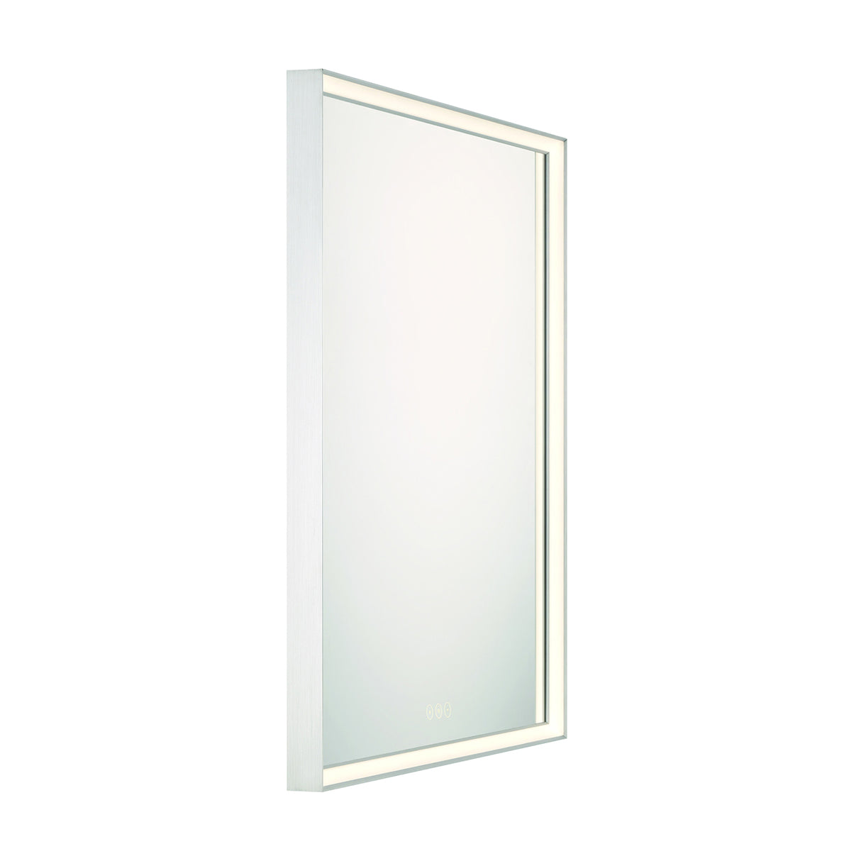Albin Large LED Square Mirror 36" x 36", Brushed Nickel