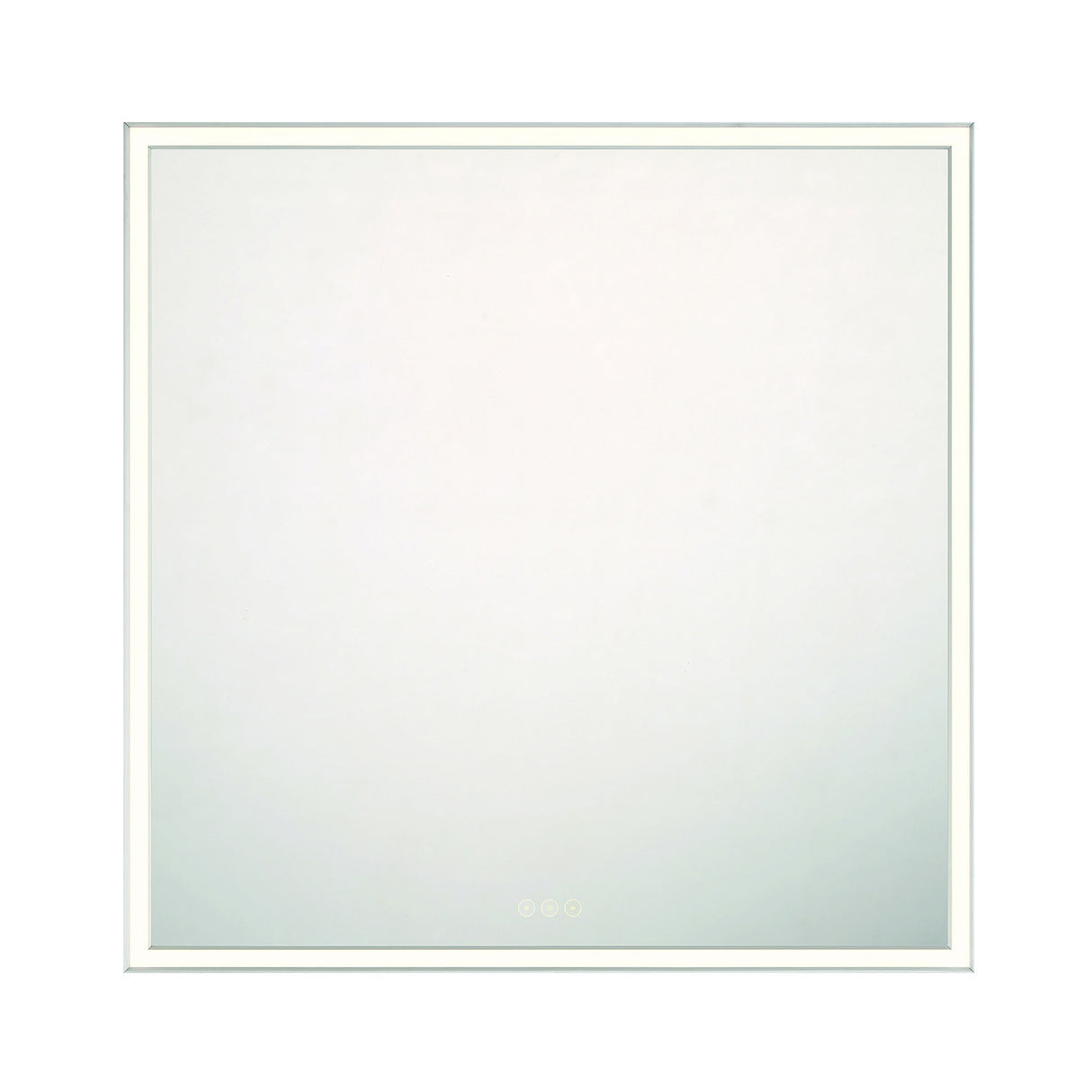 Albin Large LED Square Mirror 36" x 36", Brushed Nickel