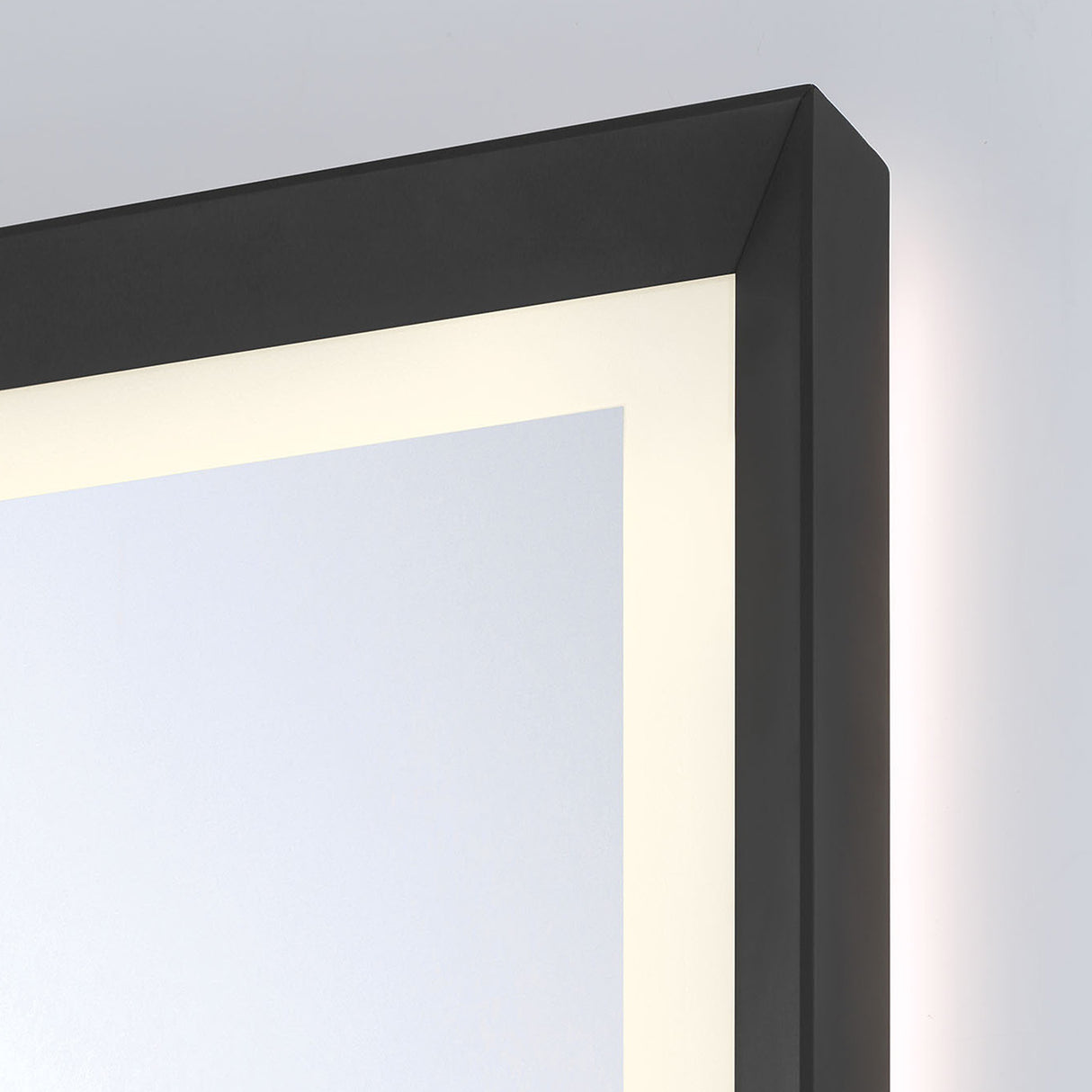 Norma Large LED Rectangular Mirror 30" x 42", Brushed Black