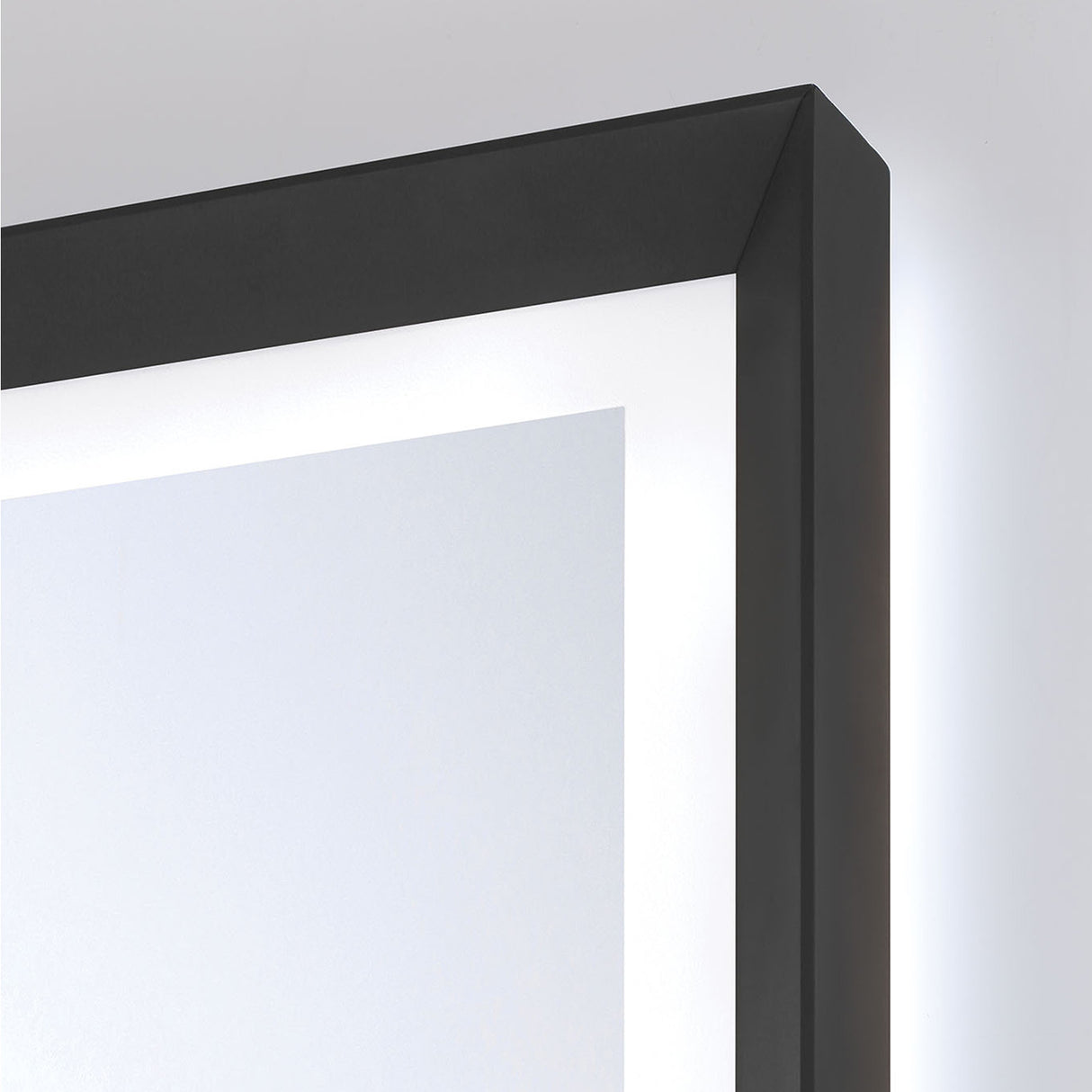 Norma Large LED Rectangular Mirror 30" x 42", Brushed Black