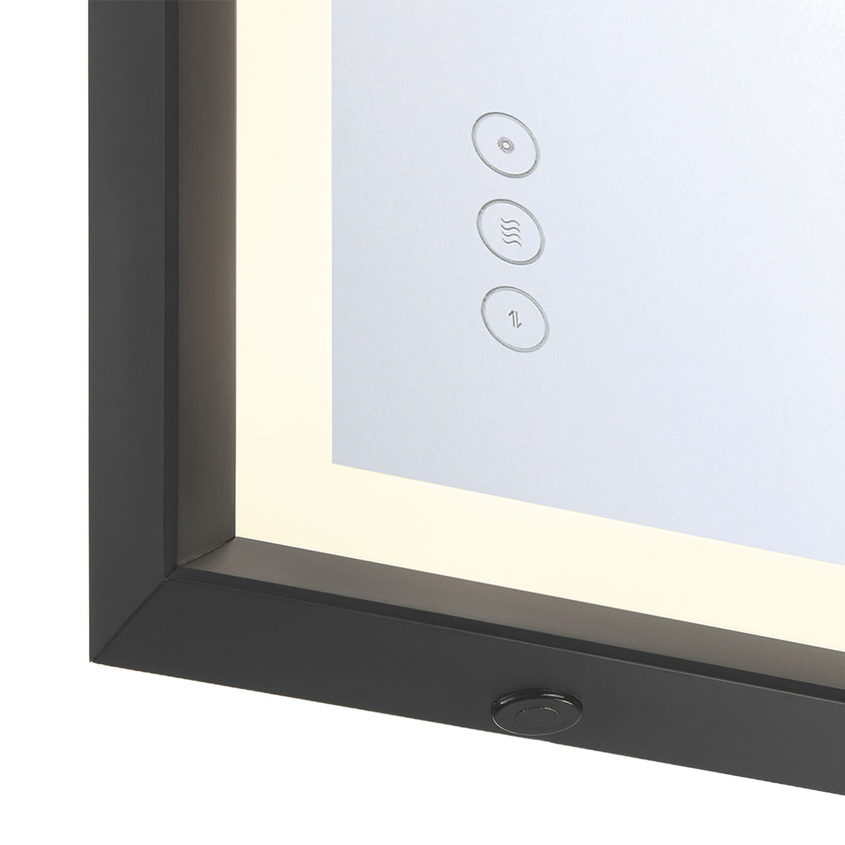 Norma Large LED Rectangular Mirror 30" x 42", Brushed Black