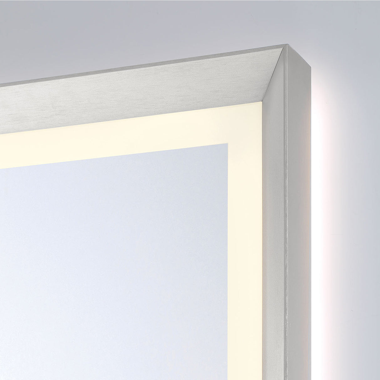 Norma Large LED Rectangular Mirror 30" x 42", Brushed Nickel