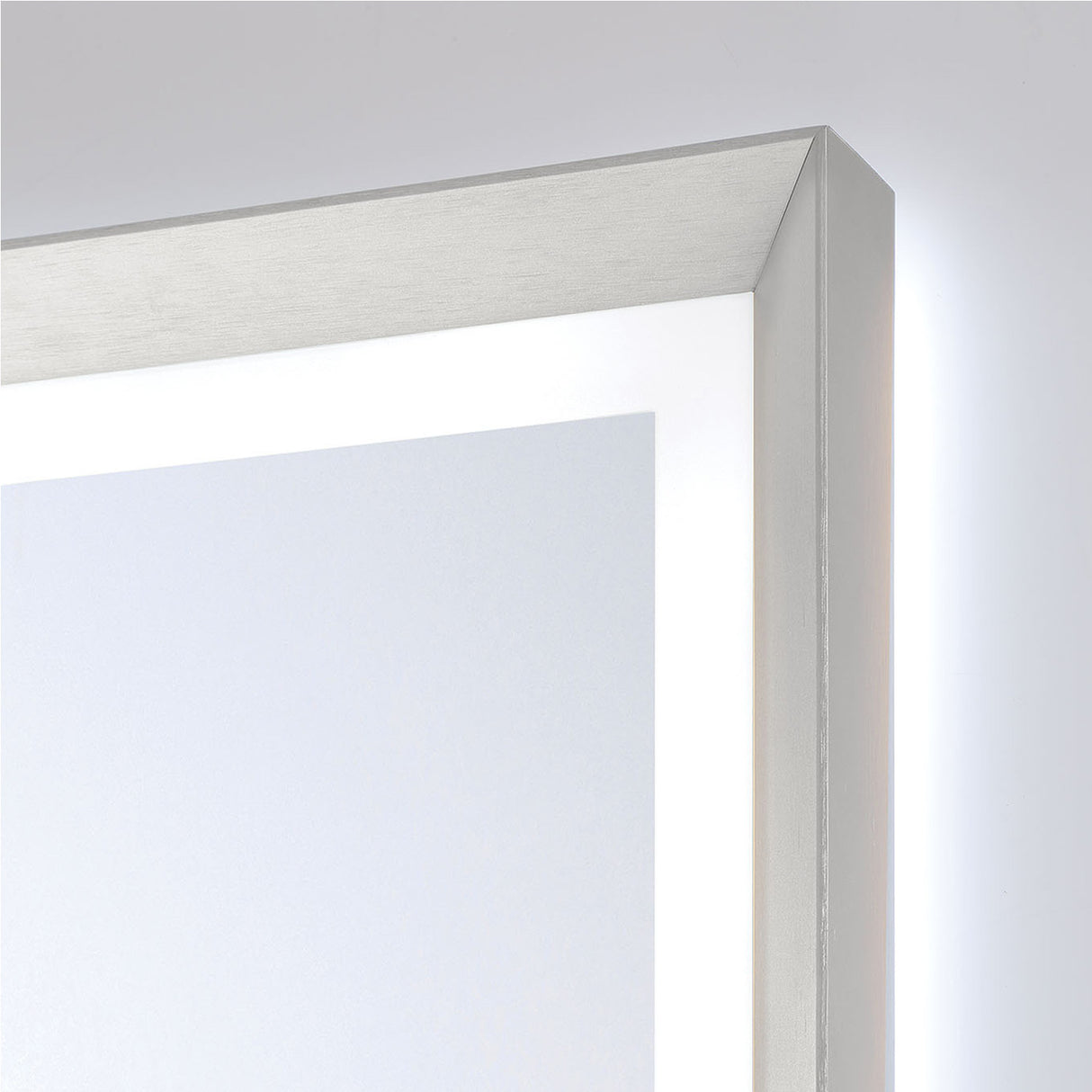 Norma Large LED Rectangular Mirror 30" x 42", Brushed Nickel