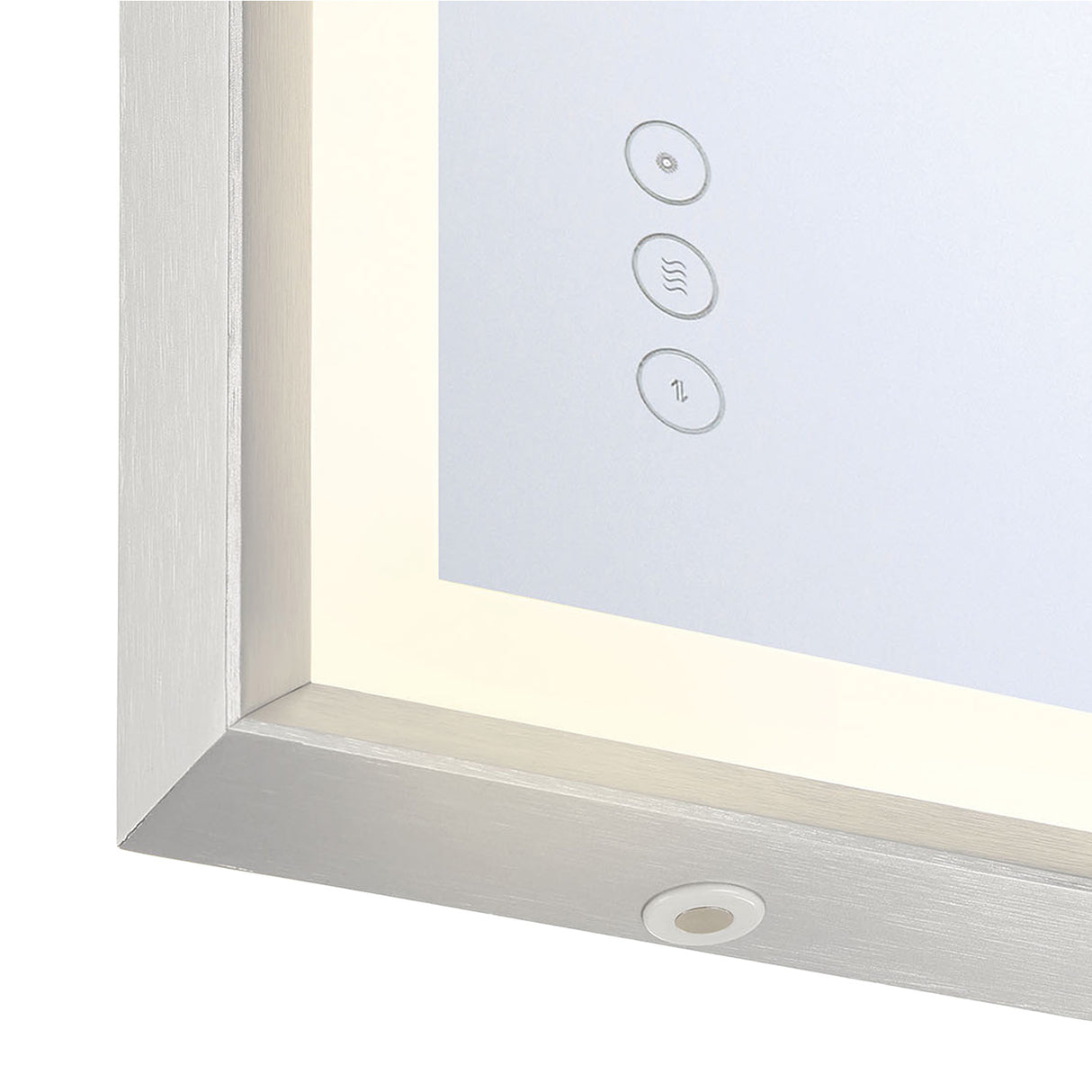 Norma Large LED Rectangular Mirror 30" x 42", Brushed Nickel