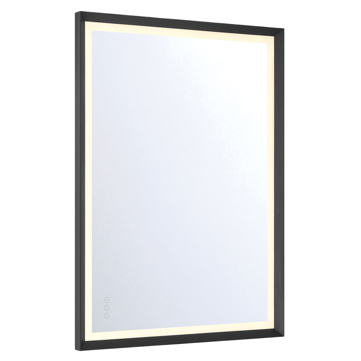 Norma Large LED Rectangular Mirror 30" x 42", Brushed Black