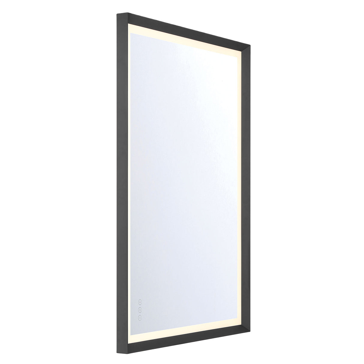 Norma Large LED Rectangular Mirror 30" x 42", Brushed Black