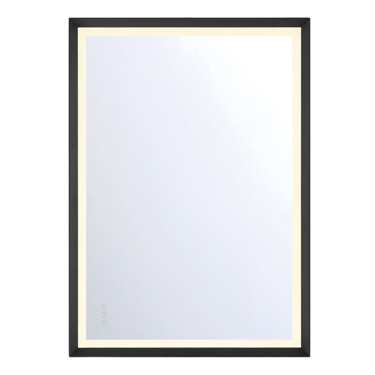 Norma Large LED Rectangular Mirror 30" x 42", Brushed Black