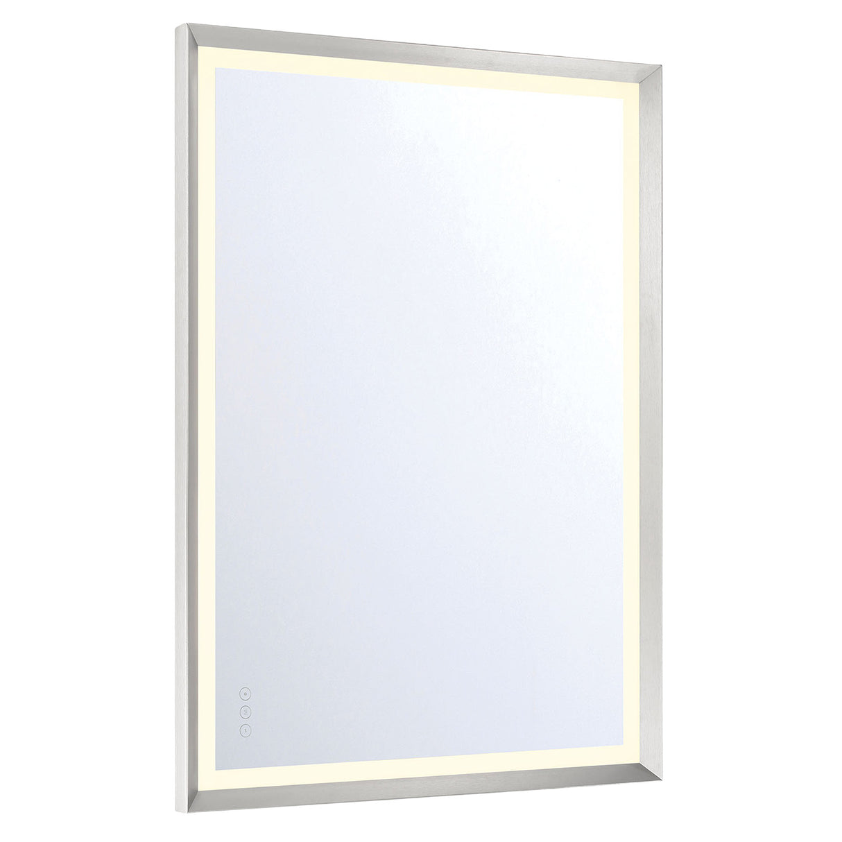 Norma Large LED Rectangular Mirror 30" x 42", Brushed Nickel
