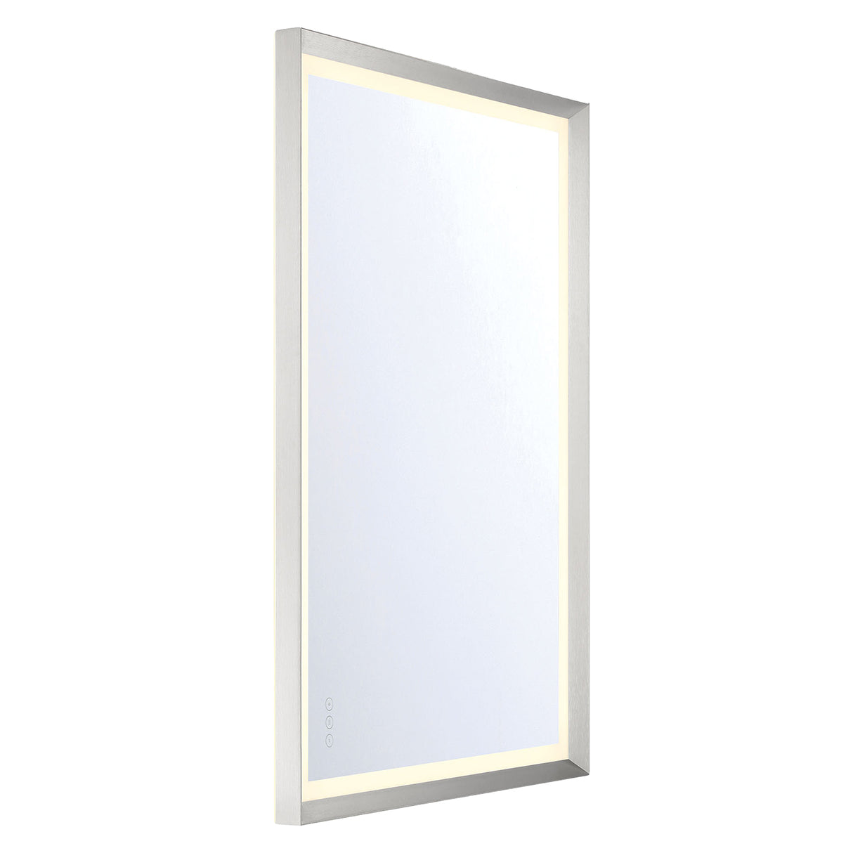 Norma Large LED Rectangular Mirror 30" x 42", Brushed Nickel