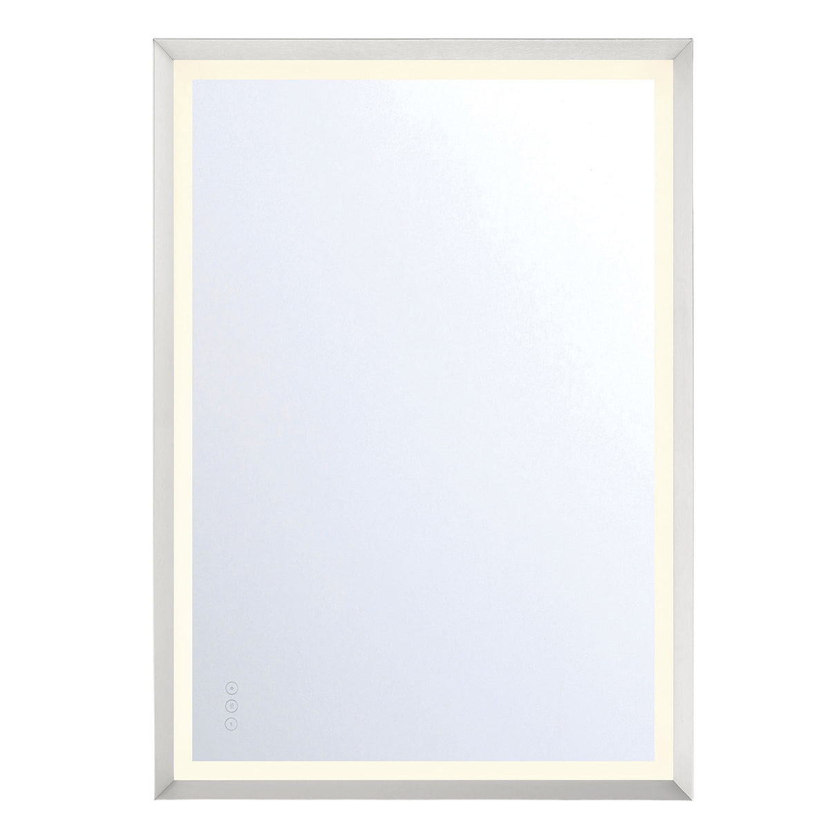 Norma Large LED Rectangular Mirror 30" x 42", Brushed Nickel