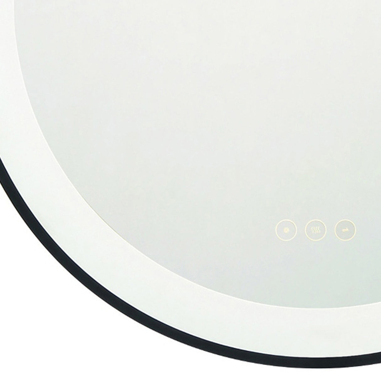 Sherman Large LED Oval Mirror 24" x 42", Brushed Black