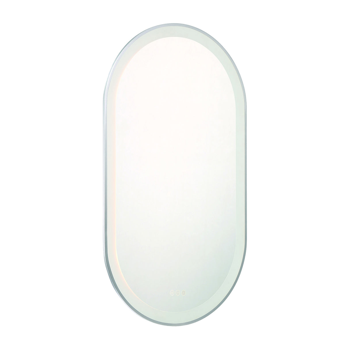 Sherman Large LED Oval Mirror 24" x 42", Brushed Nickel