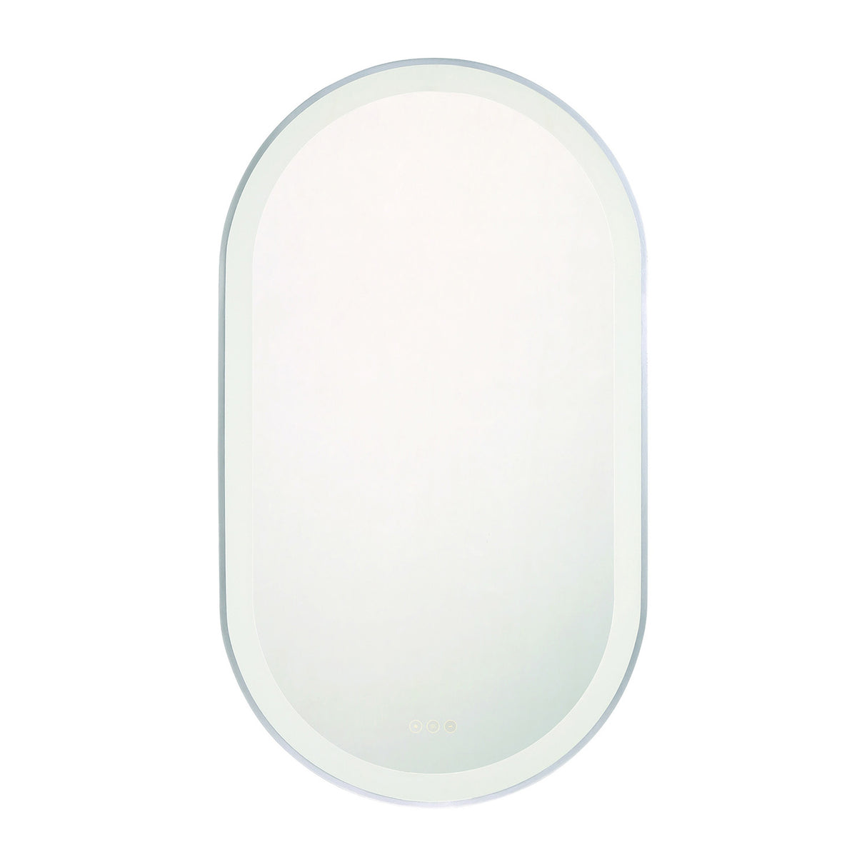 Sherman Large LED Oval Mirror 24" x 42", Brushed Nickel