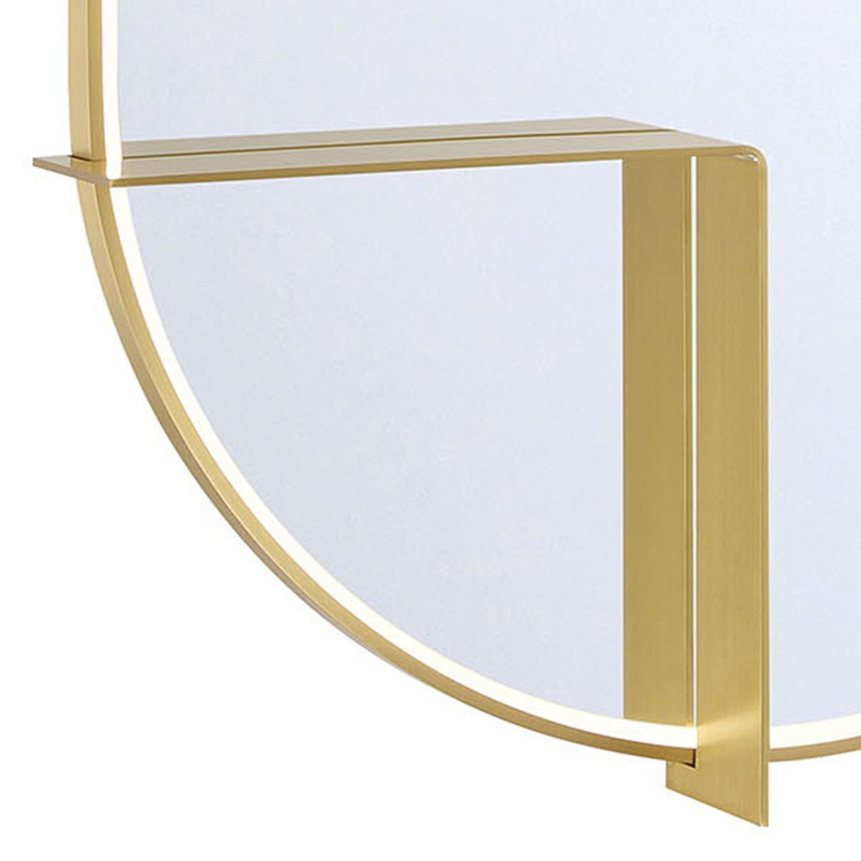 Chadwick Medium LED Oval Mirror 24" x 36", Brushed Brass