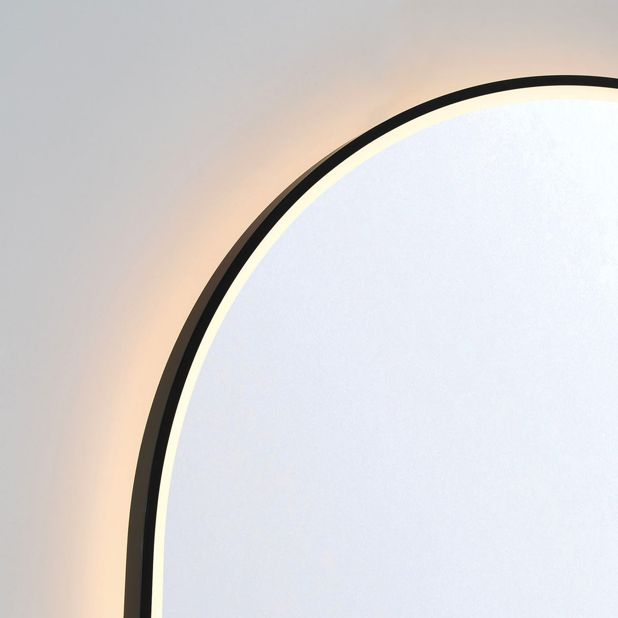 Chadwick Medium LED Oval Mirror 24" x 36", Brushed Black