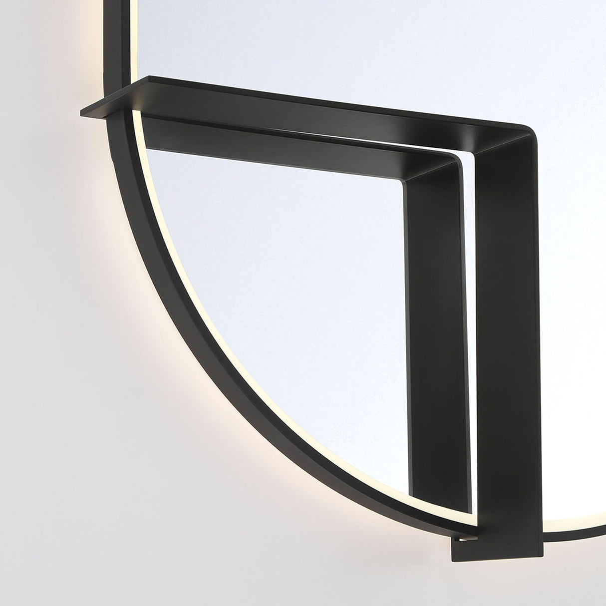 Chadwick Medium LED Oval Mirror 24" x 36", Brushed Black